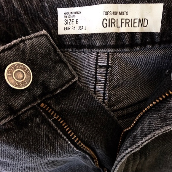 TOPSHOP Girlfriend HIGH WAISTED Cuffed SHORTS - Picture 5 of 8